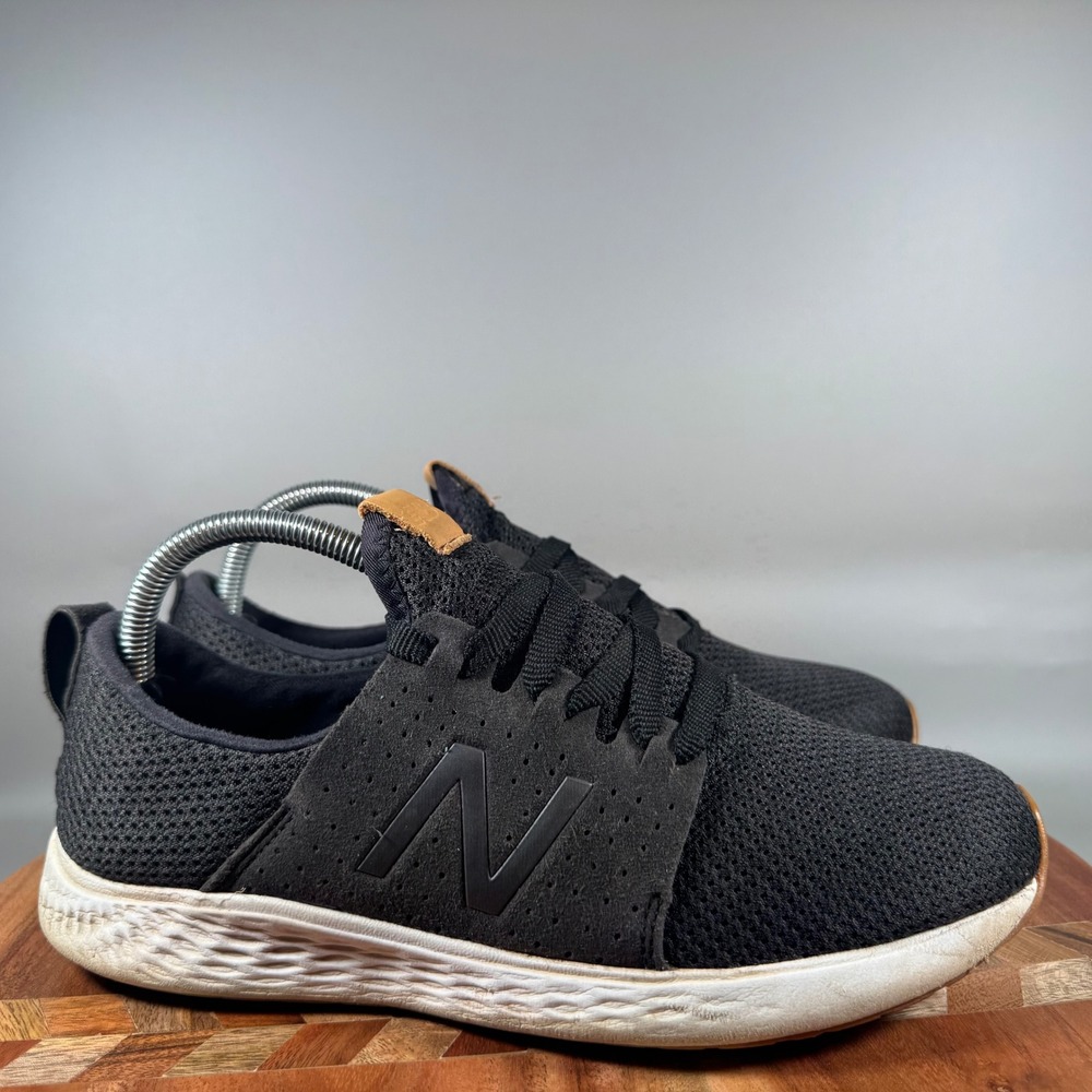 New Balance Fresh Foam Sport v1 Womens 9 Black White Gum Running Shoes WSPTLB1